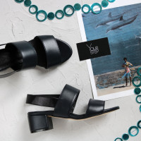 Босоніжки з темно-синьої шкіри Арт.: 415-3Ок