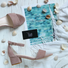 Бежеві босоніжки на підборах Арт.: 615-3/415-32Ок