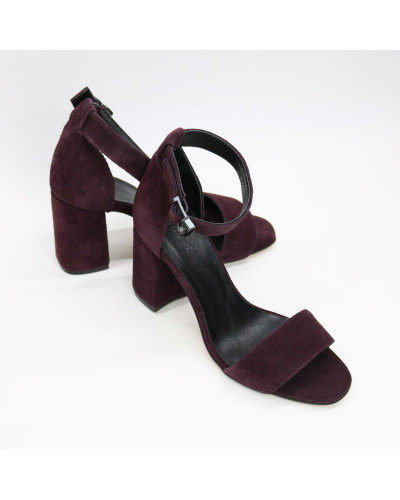 Замшеві босоніжки на підборах Арт. 853-3/48Ок