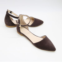 Босоніжки кольору шоколад з гострим носом Арт.: 17-3