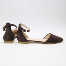 Босоніжки кольору шоколад з гострим носом Арт.: 17-3