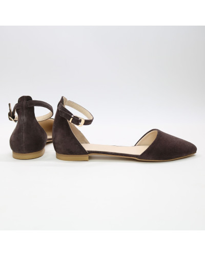 Босоніжки кольору шоколад з гострим носом Арт.: 17-3