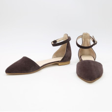 Босоніжки кольору шоколад з гострим носом Арт.: 17-3