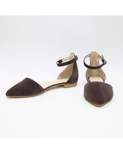 Босоніжки кольору шоколад з гострим носом Арт.: 17-3