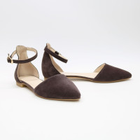 Босоніжки кольору шоколад з гострим носом Арт.: 17-3