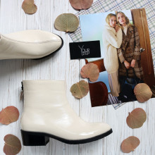 Ботинки из бежевого наплака Арт. 306-6(б/ф)