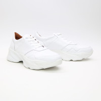 Кросівки із білої шкіри Арт. Kr-4/188