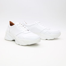 Кросівки із білої шкіри Арт. Kr-4/188