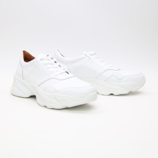 Кросівки із білої шкіри Арт. Kr-4/188
