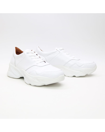 Кросівки із білої шкіри Арт. Kr-4/188