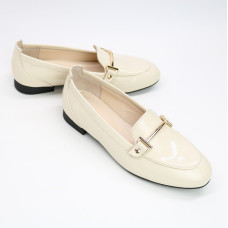 Бежеві лакові лофери Арт. 156-1Hill-2578