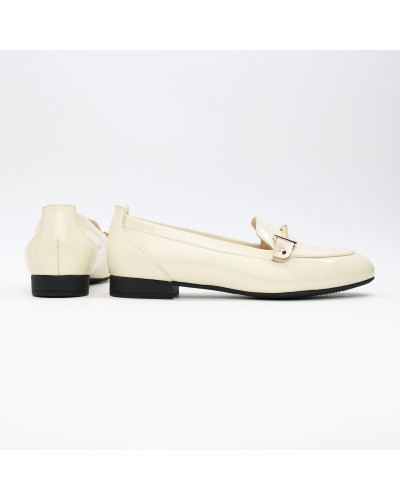 Бежеві лакові лофери Арт. 156-1Hill-2578