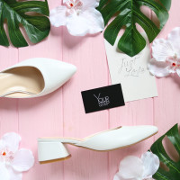 Мюлі із білої шкіри Арт. 457-5/53Ок