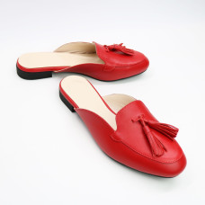 Мюлі із червоної шкіри Арт. 156-2Hil