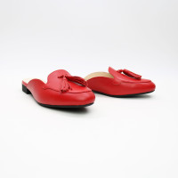 Мюлі із червоної шкіри Арт. 156-2Hil