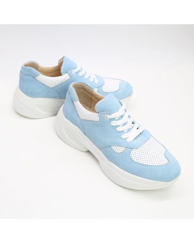 Кросівки з блакитної замші Арт. 15-2/176