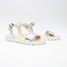 Босоніжки з срібного велюру Арт. 10-5