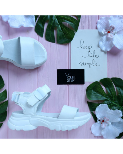 Сандалі з білої шкіри Арт. 10-31/193