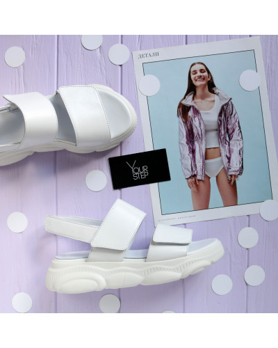 Сандалі з білої шкіри Арт. 10-35/197