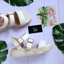 Сандалі з бежевої шкіри Арт. 10-36/197