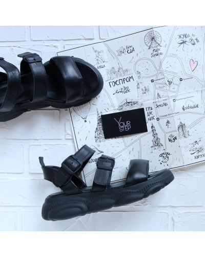 Сандалі з чорної шкіри Арт. 10-36/197