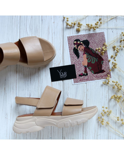 Сандалі з карамельної шкіри Арт. 10-35/193