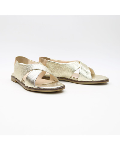 Сандали из кожи цвета золото Арт. 10-17Lib