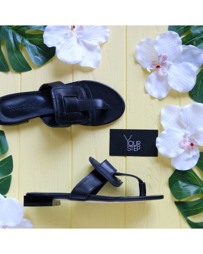 В'єтнамки з чорної шкіри Арт. 10-29/33