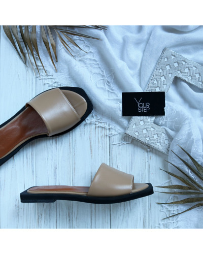 Шльопанці з карамельної шкіри Арт. 10-9/0504