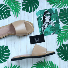 Шльопанці з карамельної шкіри Арт. 10-9/0504