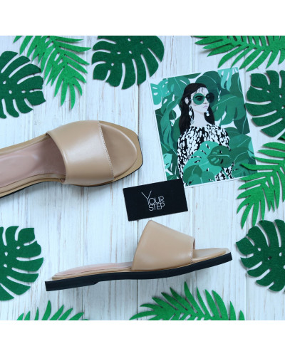 Шльопанці з карамельної шкіри Арт. 10-9/0504