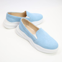 Сліпони із блакитної замші Арт. 15-1/195