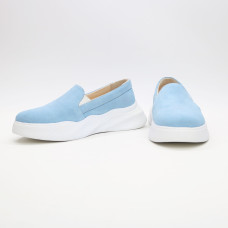 Сліпони із блакитної замші Арт. 15-1/195