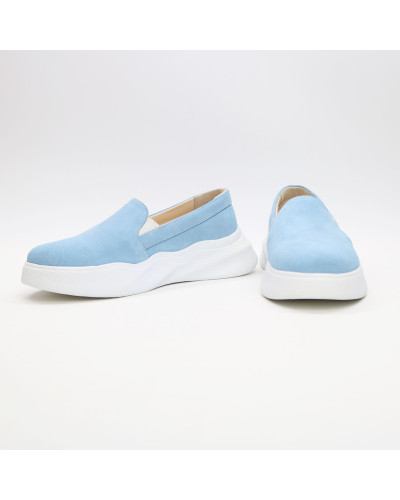 Сліпони із блакитної замші Арт. 15-1/195