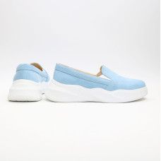 Сліпони із блакитної замші Арт. 15-1/195