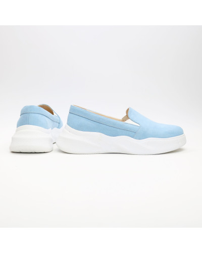 Сліпони із блакитної замші Арт. 15-1/195