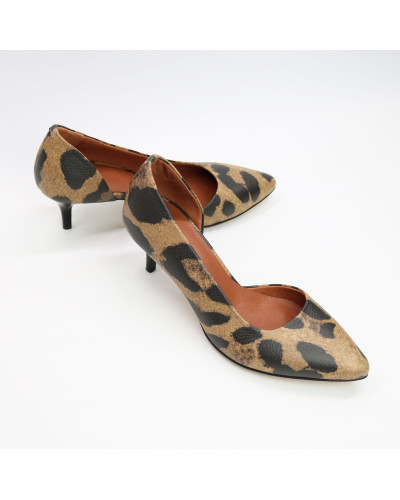 Туфлі-човники зі шкіри з принтом Арт. 657-2/36