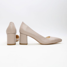 Туфлі-човники з бежевої шкіри Арт. 657-2/47Ок