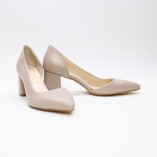 Туфлі-човники з бежевої шкіри Арт. 657-2/47Ок