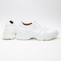 Кросівки із білої шкіри Арт. Kr-4/188