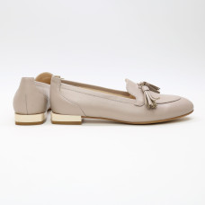 Лофери із бежевої шкіри Арт. 156-1/33