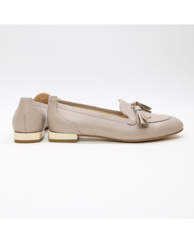 Лофери із бежевої шкіри Арт. 156-1/33