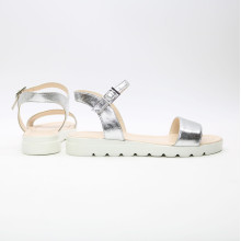 Босоніжки з срібного велюру Арт. 10-5