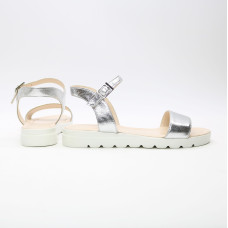 Босоніжки з срібного велюру Арт. 10-5