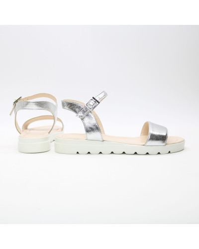 Босоніжки з срібного велюру Арт. 10-5