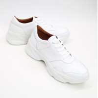 Кросівки із білої шкіри Арт. Kr-4/188