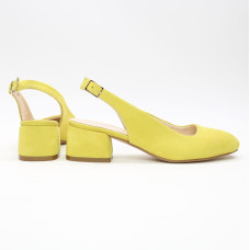 Босоніжки жовтого кольору на підборах Арт. 456-4/53Ок