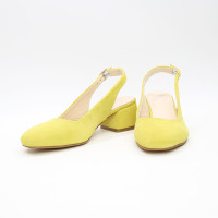Босоніжки жовтого кольору на підборах Арт. 456-4/53Ок