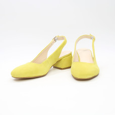 Босоніжки жовтого кольору на підборах Арт. 456-4/53Ок