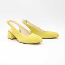 Босоніжки жовтого кольору на підборах Арт. 456-4/53Ок